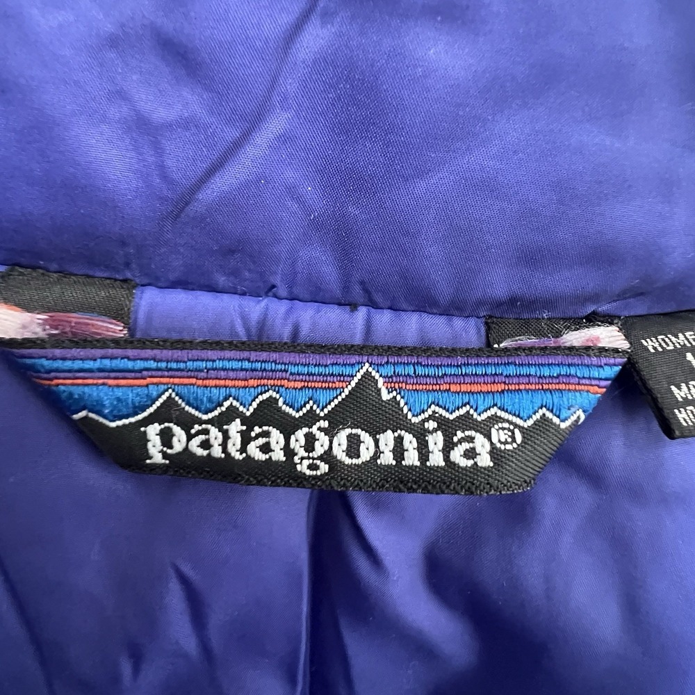Vintage 90s Patagonia Insulated Parka Coat Jacket Hooded 10 Blue Ski Snow Board - Picture 11 of 15